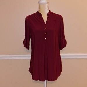 NWOT stunning Wine colored classy top